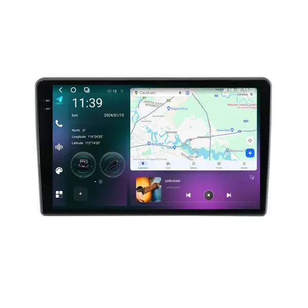 Navigatie dedicata cu Android Jeep Cherokee III 2001 - 2007, 12GB RAM, Radio GPS Dual Zone, Display 2K QLED 9.5" Touchscreen, Internet Wi-Fi si slot SIM 4G, Bluetooth, MirrorLink, USB