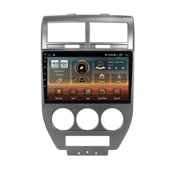 Navigatie dedicata cu Android Jeep Compass I 2006 - 2010, 4GB RAM, Radio GPS Dual Zone, Display HD QLED 10" Touchscreen, Internet Wi-Fi si slot SIM 4G, Bluetooth, MirrorLink, USB