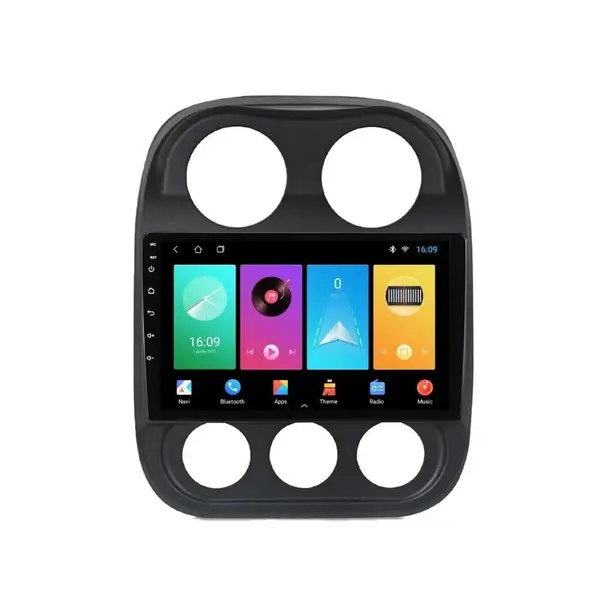 Navigatie dedicata cu Android Jeep Compass I 2011 - 2016, 1GB RAM, Radio GPS Dual Zone, Display HD IPS 10" Touchscreen, Internet Wi-Fi, Bluetooth, MirrorLink, USB