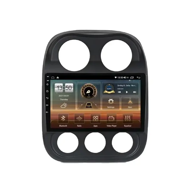 Navigatie dedicata cu Android Jeep Compass I 2011 - 2016, 4GB RAM, Radio GPS Dual Zone, Display HD QLED 10" Touchscreen, Internet Wi-Fi si slot SIM 4G, Bluetooth, MirrorLink, USB