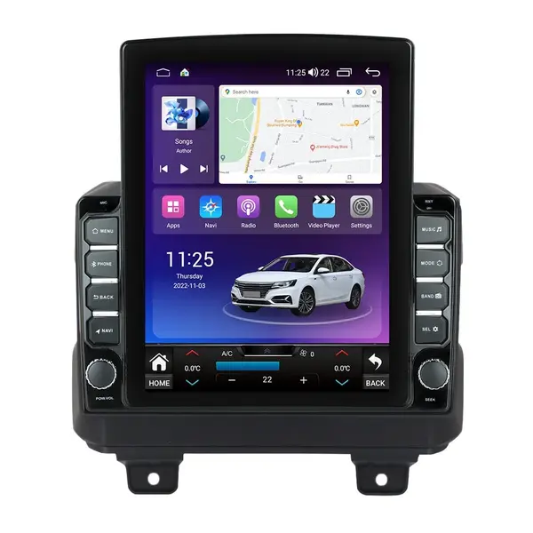 Navigatie dedicata cu Android Jeep Gladiator dupa 2019, 4GB RAM, Radio GPS Dual Zone, Touchscreen IPS 9.7" HD tip Tesla, Internet Wi-Fi si slot SIM 4G, Bluetooth, MirrorLink, USB