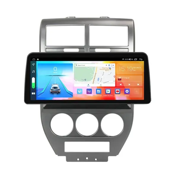Navigatie dedicata cu Android Jeep Patriot 2006 - 2010, 8GB RAM, Radio GPS Dual Zone, Display QLED 12.3" Touchscreen, Internet Wi-Fi si slot SIM 4G, Bluetooth, MirrorLink, USB