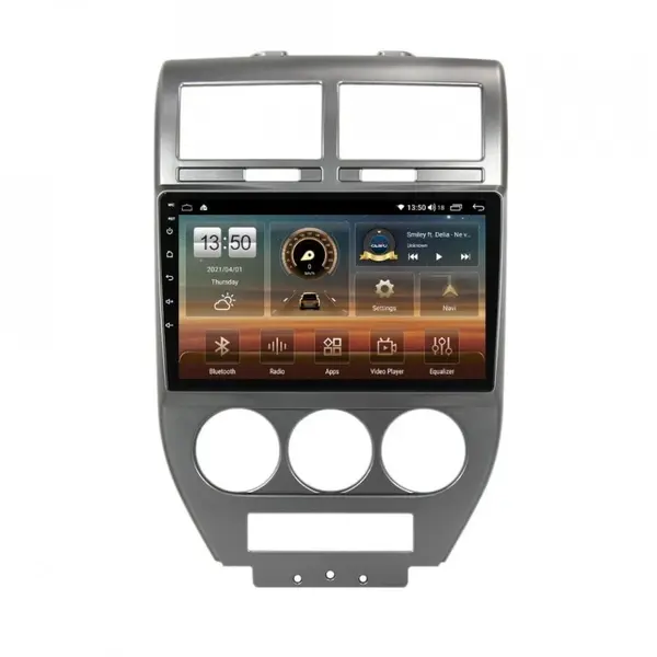 Navigatie dedicata cu Android Jeep Patriot I 2006 - 2010, 8GB RAM, Radio GPS Dual Zone, Display HD QLED 10" Touchscreen, Internet Wi-Fi si slot SIM 4G, Bluetooth, MirrorLink, USB
