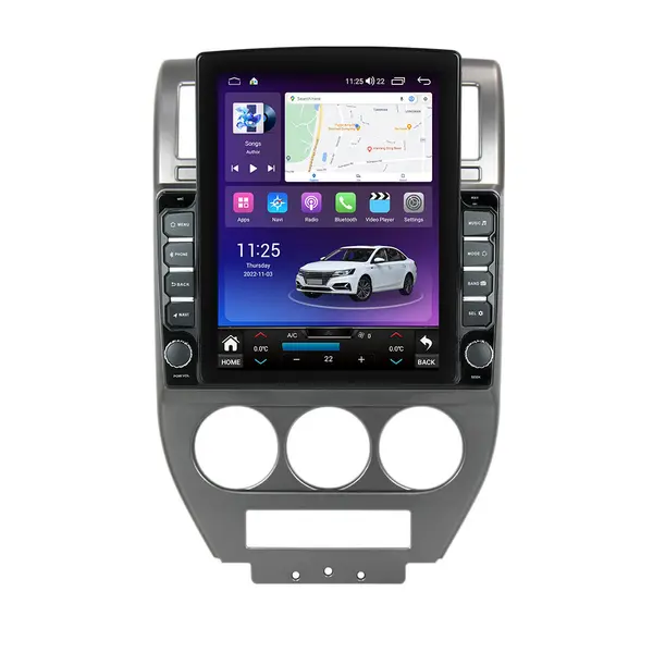 Navigatie dedicata cu Android Jeep Patriot I 2006 - 2010, 8GB RAM, Radio GPS Dual Zone, Touchscreen IPS 9.7" HD tip Tesla, Internet Wi-Fi si slot SIM 4G, Bluetooth, MirrorLink, USB