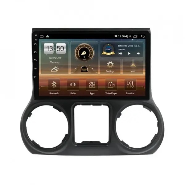 Navigatie dedicata cu Android Jeep Wrangler III (JK) 2015 - 2018, 6GB RAM, Radio GPS Dual Zone, Display HD QLED 10" Touchscreen, Internet Wi-Fi si slot SIM 4G, Bluetooth, MirrorLink, USB