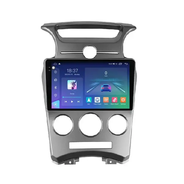 Navigatie dedicata cu Android KIA Carens III 2006 - 2013, clima manuala, 8GB RAM, Radio GPS Dual Zone, Display 2K QLED 9.5" Touchscreen, Internet Wi-Fi si slot SIM 4G, Bluetooth, MirrorLink, USB