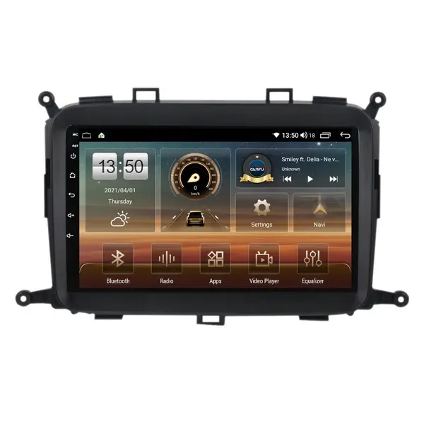 Navigatie dedicata cu Android Kia Carens IV 2013 - 2018, 4GB RAM, Radio GPS Dual Zone, Display HD QLED 9" Touchscreen, Internet Wi-Fi si slot SIM 4G, Bluetooth, MirrorLink, USB