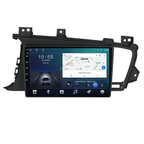 Navigatie dedicata cu Android Kia Optima I 2010 - 2015, 2GB RAM, Radio GPS Dual Zone, Display HD QLED 9" Touchscreen, Internet Wi-Fi si slot SIM 4G, Bluetooth, MirrorLink, USB