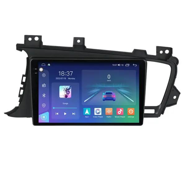 Navigatie dedicata cu Android Kia Optima I 2010 - 2015, 4GB RAM, Radio GPS Dual Zone, Display 2K QLED 9.5" Touchscreen, Internet Wi-Fi si slot SIM 4G, Bluetooth, MirrorLink, USB