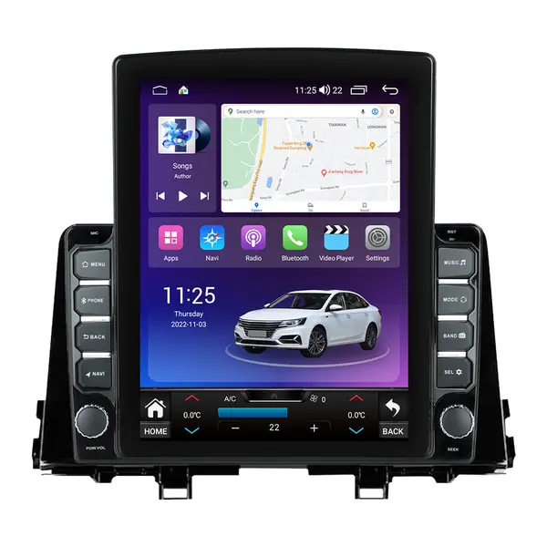 Navigatie dedicata cu Android Kia Picanto dupa 2017, 8GB RAM, Radio GPS Dual Zone, Touchscreen IPS 9.7" HD tip Tesla, Internet Wi-Fi si slot SIM 4G, Bluetooth, MirrorLink, USB