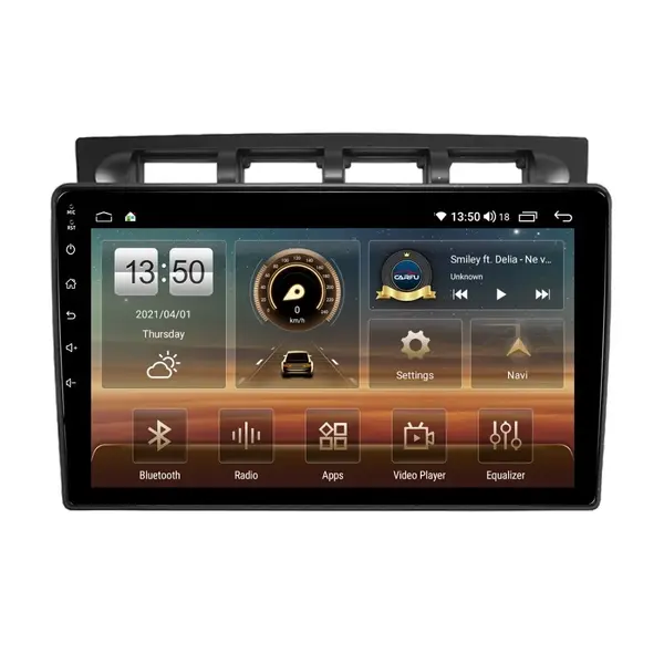 Navigatie dedicata cu Android Kia Picanto I 2004 - 2007, 8GB RAM, Radio GPS Dual Zone, Display HD QLED 9" Touchscreen, Internet Wi-Fi si slot SIM 4G, Bluetooth, MirrorLink, USB