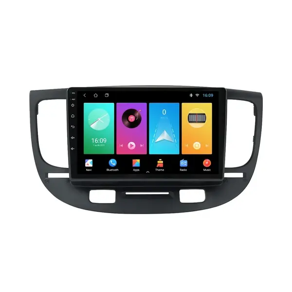 Navigatie dedicata cu Android Kia Rio II 2005 - 2011, 1GB RAM, Radio GPS Dual Zone, Display HD IPS 9" Touchscreen, Internet Wi-Fi, Bluetooth, MirrorLink, USB