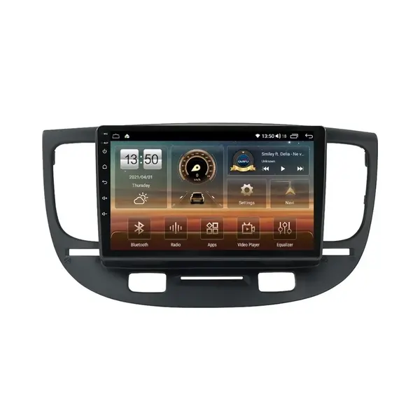 Navigatie dedicata cu Android Kia Rio II 2005 - 2011, 6GB RAM, Radio GPS Dual Zone, Display HD QLED 9" Touchscreen, Internet Wi-Fi si slot SIM 4G, Bluetooth, MirrorLink, USB