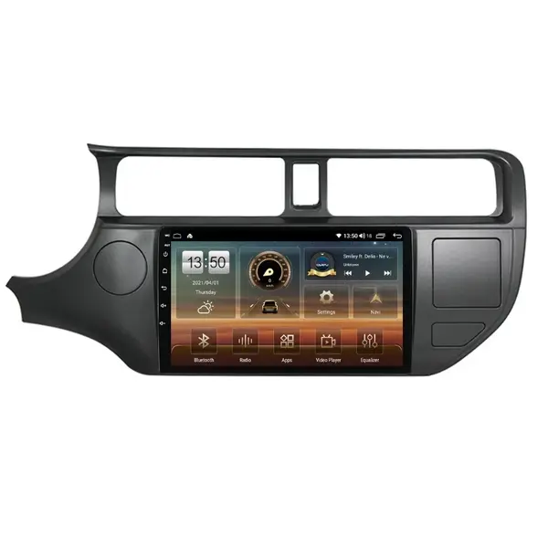 Navigatie dedicata cu Android Kia Rio III 2011 - 2014, 4GB RAM, Radio GPS Dual Zone, Display HD QLED 9" Touchscreen, Internet Wi-Fi si slot SIM 4G, Bluetooth, MirrorLink, USB