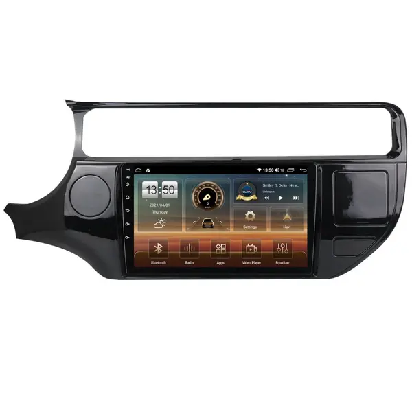 Navigatie dedicata cu Android Kia Rio III 2014 - 2017, 4GB RAM, Radio GPS Dual Zone, Display HD QLED 9" Touchscreen, Internet Wi-Fi si slot SIM 4G, Bluetooth, MirrorLink, USB