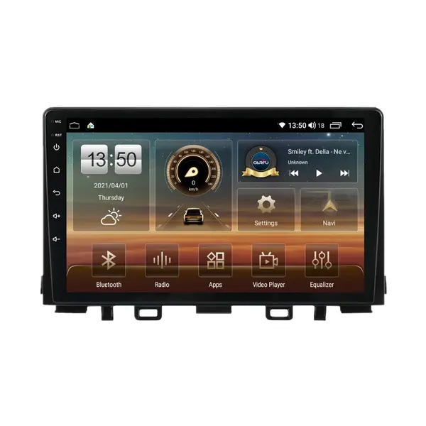 Navigatie dedicata cu Android Kia Rio IV 2017 - 2024, 4GB RAM, Radio GPS Dual Zone, Display HD QLED 9" Touchscreen, Internet Wi-Fi si slot SIM 4G, Bluetooth, MirrorLink, USB