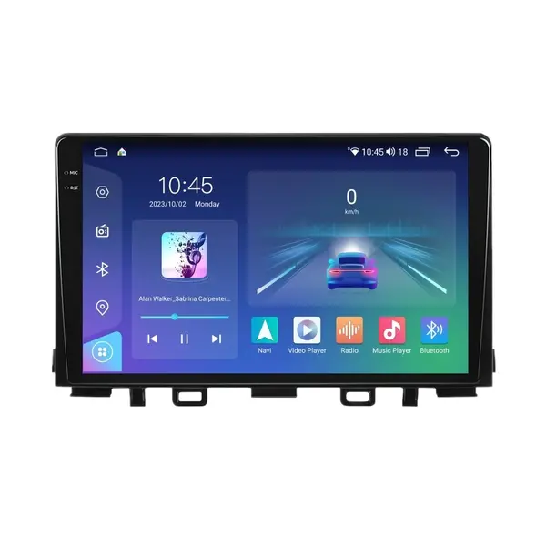 Navigatie dedicata cu Android Kia Rio IV 2017 - 2024, 8GB RAM, Radio GPS Dual Zone, Display 2K QLED 9.5" Touchscreen, Internet Wi-Fi si slot SIM 4G, Bluetooth, MirrorLink, USB