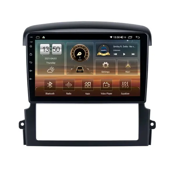 Navigatie dedicata cu Android KIA Sorento I 2006 - 2009, 4GB RAM, Radio GPS Dual Zone, Display HD QLED 9" Touchscreen, Internet Wi-Fi si slot SIM 4G, Bluetooth, MirrorLink, USB