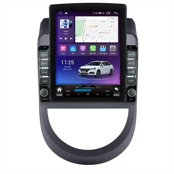 Navigatie dedicata cu Android Kia Soul 2009 - 2013, 8GB RAM, Radio GPS Dual Zone, Touchscreen IPS 9.7" HD tip Tesla, Internet Wi-Fi si slot SIM 4G, Bluetooth, MirrorLink, USB