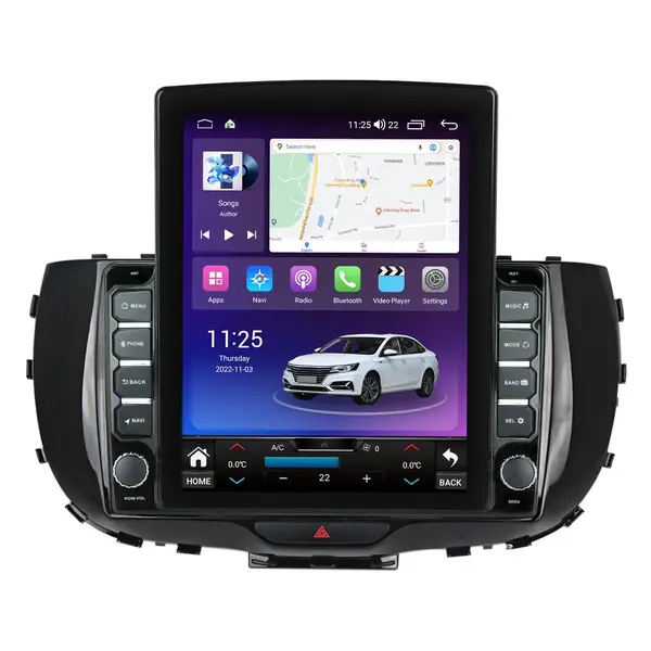 Navigatie dedicata cu Android Kia Soul dupa 2019, 4GB RAM, Radio GPS Dual Zone, Touchscreen IPS 9.7" HD tip Tesla, Internet Wi-Fi si slot SIM 4G, Bluetooth, MirrorLink, USB