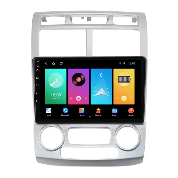 Navigatie dedicata cu Android KIA Sportage 2004 - 2010 fabricata in Coreea, clima automata, 1GB RAM, Radio GPS Dual Zone, Display HD IPS 9" Touchscreen, Internet Wi-Fi, Bluetooth, MirrorLink, USB