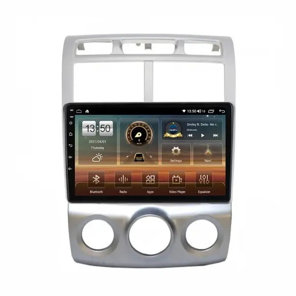 Navigatie dedicata cu Android KIA Sportage 2004 - 2010 fabricata in Coreea, clima manuala, 4GB RAM, Radio GPS Dual Zone, Display HD QLED 9" Touchscreen, Internet Wi-Fi si slot SIM 4G, Bluetooth, MirrorLink, USB