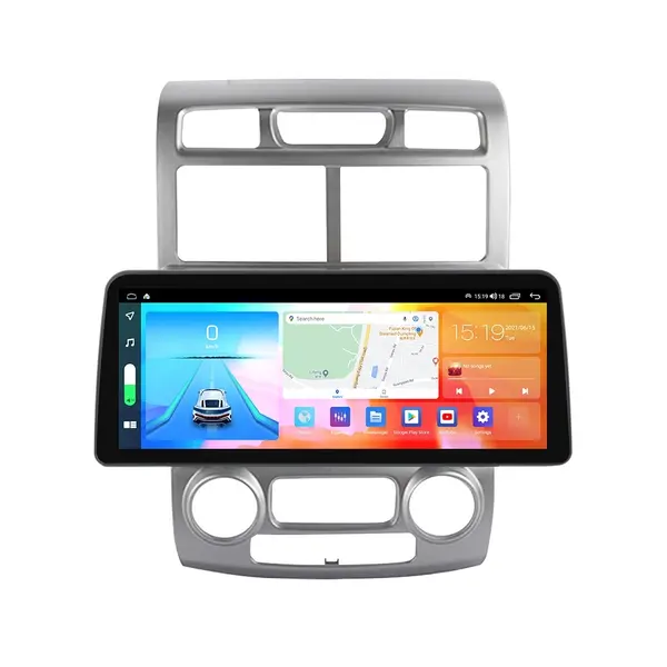 Navigatie dedicata cu Android KIA Sportage 2004 - 2010 fabricata in Coreea, clima automata, 8GB RAM, Radio GPS Dual Zone, Display QLED 12.3" Touchscreen, Internet Wi-Fi si slot SIM 4G, Bluetooth, MirrorLink, USB