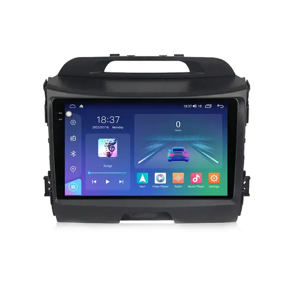 Navigatie dedicata cu Android KIA Sportage 2010 - 2016, 4GB RAM, Radio GPS Dual Zone, Display 2K QLED 9.5" Touchscreen, Internet Wi-Fi si slot SIM 4G, Bluetooth, MirrorLink, USB