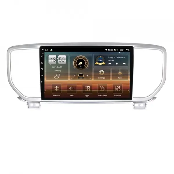 Navigatie dedicata cu Android Kia Sportage 2018 - 2021, 6GB RAM, Radio GPS Dual Zone, Display HD QLED 9" Touchscreen, Internet Wi-Fi si slot SIM 4G, Bluetooth, MirrorLink, USB