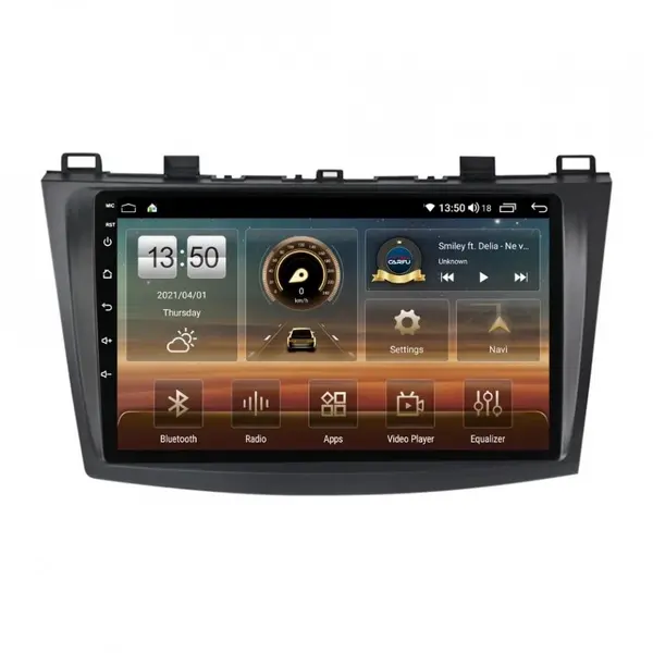 Navigatie dedicata cu Android Mazda 3 2009 - 2013, 6GB RAM, Radio GPS Dual Zone, Display HD QLED 9" Touchscreen, Internet Wi-Fi si slot SIM 4G, Bluetooth, MirrorLink, USB