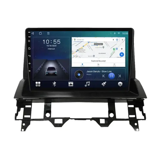 Navigatie dedicata cu Android Mazda 6 2002 - 2008, 2GB RAM, Radio GPS Dual Zone, Display HD QLED 10" Touchscreen, Internet Wi-Fi si slot SIM 4G, Bluetooth, MirrorLink, USB