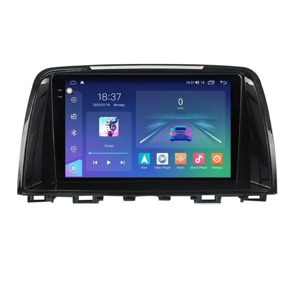 Navigatie dedicata cu Android Mazda 6 2013 - 2015, 8GB RAM, Radio GPS Dual Zone, Display 2K QLED 9.5" Touchscreen, Internet Wi-Fi si slot SIM 4G, Bluetooth, MirrorLink, USB