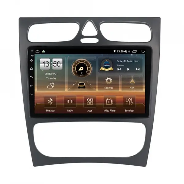 Navigatie dedicata cu Android Mercedes C-Class W203 2000 - 2004, 8GB RAM, Radio GPS Dual Zone, Display HD QLED 9" Touchscreen, Internet Wi-Fi si slot SIM 4G, Bluetooth, MirrorLink, USB