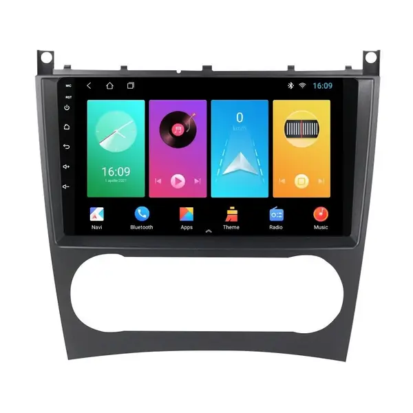 Navigatie dedicata cu Android Mercedes C-Class W203 2004 - 2007, 1GB RAM, Radio GPS Dual Zone, Display HD IPS 9" Touchscreen, Internet Wi-Fi, Bluetooth, MirrorLink, USB
