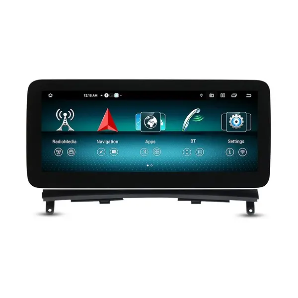 Navigatie dedicata cu Android Mercedes C-Class W204 2007 - 2011 cu navigatie NTG 4, 6GB RAM, Radio GPS Dual Zone, Display QLED 12.3" Touchscreen, Internet Wi-Fi si slot SIM 4G, Bluetooth, MirrorLink, USB