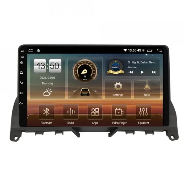 Navigatie dedicata cu Android Mercedes C-Class W204 2007 - 2011, 8GB RAM, Radio GPS Dual Zone, Display HD QLED 9" Touchscreen, Internet Wi-Fi si slot SIM 4G, Bluetooth, MirrorLink, USB