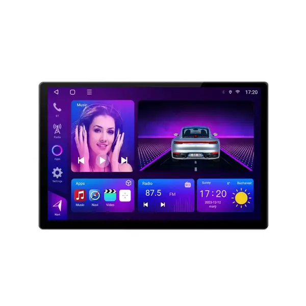Navigatie dedicata cu Android Mercedes G-Class W463 2002 - 2009, 2GB RAM, Radio GPS Dual Zone, Display 2K QLED 13" Touchscreen, Internet Wi-Fi si slot SIM 4G, Bluetooth, MirrorLink, USB