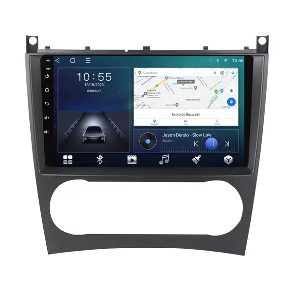 Navigatie dedicata cu Android Mercedes G-Class W463 2009 - 2012, 2GB RAM, Radio GPS Dual Zone, Display HD QLED 9" Touchscreen, Internet Wi-Fi si slot SIM 4G, Bluetooth, MirrorLink, USB
