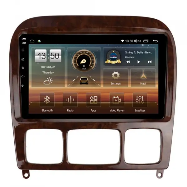 Navigatie dedicata cu Android Mercedes S-Class W220 1998 - 2005, 6GB RAM, Radio GPS Dual Zone, Display HD QLED 9" Touchscreen, Internet Wi-Fi si slot SIM 4G, Bluetooth, MirrorLink, USB