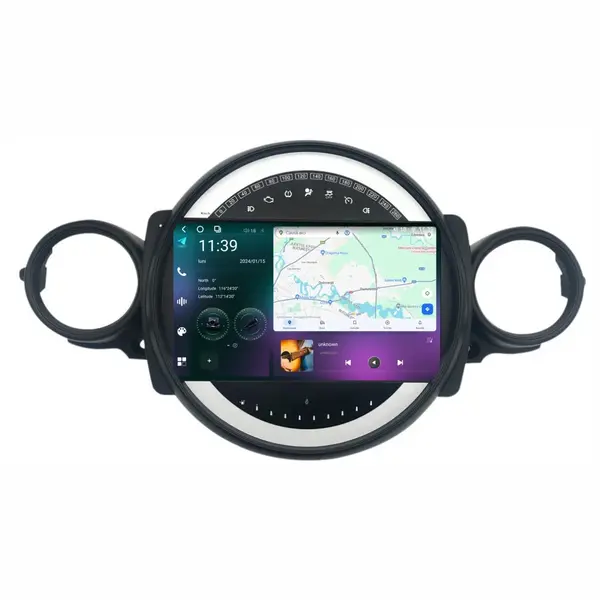 Navigatie dedicata cu Android Mini Cooper / One (R56, R57, R58, R59) 2006 - 2015, 12GB RAM, Radio GPS Dual Zone, Display 2K QLED 9.5" Touchscreen, Internet Wi-Fi si slot SIM 4G, Bluetooth, MirrorLink, USB