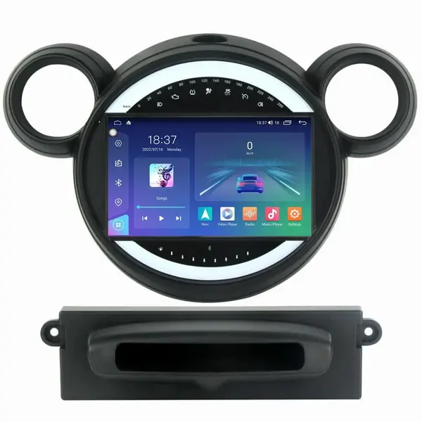 Navigatie dedicata cu Android Mini Countryman / Paceman (R60, R61) 2010 - 2017, 4GB RAM, Radio GPS Dual Zone, Display 2K QLED 9.5" Touchscreen, Internet Wi-Fi si slot SIM 4G, Bluetooth, MirrorLink, USB