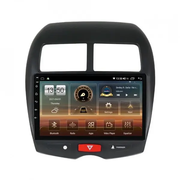 Navigatie dedicata cu Android Mitsubishi ASX 2010 - 2016, 6GB RAM, Radio GPS Dual Zone, Display HD QLED 10" Touchscreen, Internet Wi-Fi si slot SIM 4G, Bluetooth, MirrorLink, USB
