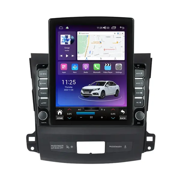 Navigatie dedicata cu Android Mitsubishi Outlander II 2006 - 2012, 8GB RAM, Radio GPS Dual Zone, Touchscreen IPS 9.7" HD tip Tesla, Internet Wi-Fi si slot SIM 4G, Bluetooth, MirrorLink, USB