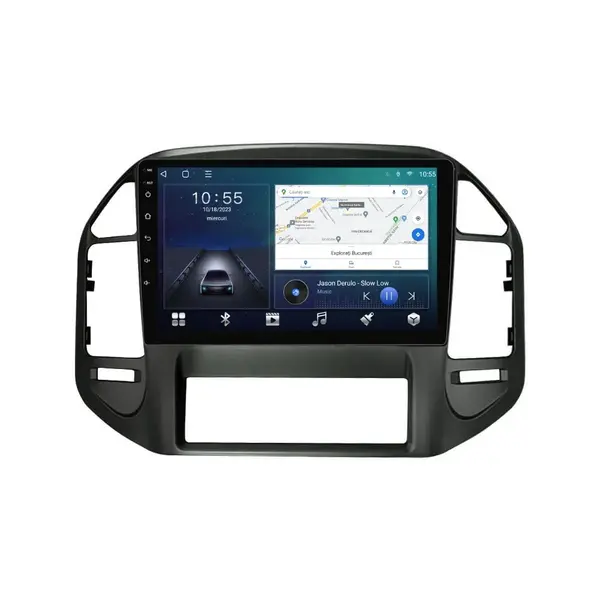 Navigatie dedicata cu Android Mitsubishi Pajero III 2001 - 2006, 2GB RAM, Radio GPS Dual Zone, Display HD QLED 10" Touchscreen, Internet Wi-Fi si slot SIM 4G, Bluetooth, MirrorLink, USB