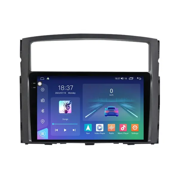 Navigatie dedicata cu Android Mitsubishi Pajero IV 2006 - 2018, 4GB RAM, Radio GPS Dual Zone, Display 2K QLED 9.5" Touchscreen, Internet Wi-Fi si slot SIM 4G, Bluetooth, MirrorLink, USB
