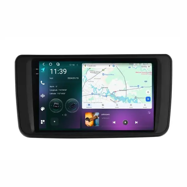 Navigatie dedicata cu Android Nissan Leaf II 2017 - 2025, 12GB RAM, Radio GPS Dual Zone, Display 2K QLED 9.5" Touchscreen, Internet Wi-Fi si slot SIM 4G, Bluetooth, MirrorLink, USB