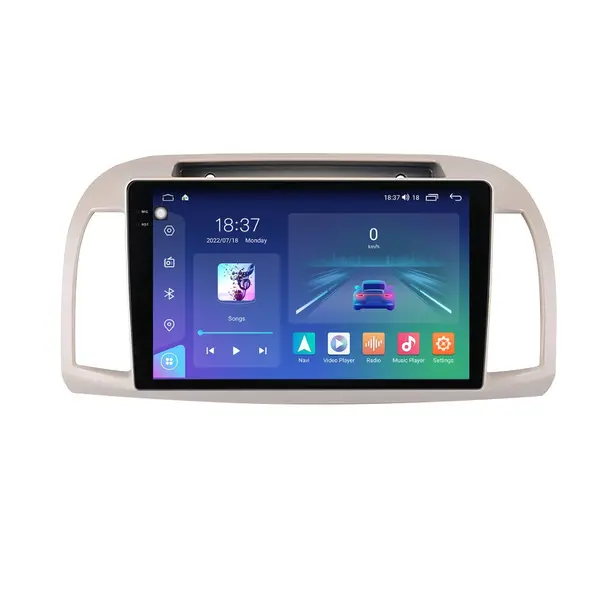 Navigatie dedicata cu Android Nissan Micra III 2003 - 2010, 8GB RAM, Radio GPS Dual Zone, Display 2K QLED 9.5" Touchscreen, Internet Wi-Fi si slot SIM 4G, Bluetooth, MirrorLink, USB