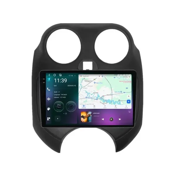 Navigatie dedicata cu Android Nissan Micra IV 2010 - 2013, 12GB RAM, Radio GPS Dual Zone, Display 2K QLED 9.5" Touchscreen, Internet Wi-Fi si slot SIM 4G, Bluetooth, MirrorLink, USB
