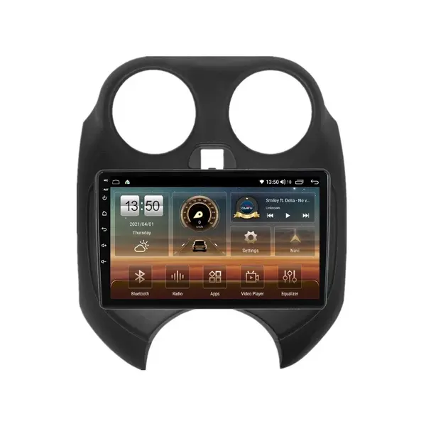 Navigatie dedicata cu Android Nissan Micra IV 2010 - 2013, 8GB RAM, Radio GPS Dual Zone, Display HD QLED 9" Touchscreen, Internet Wi-Fi si slot SIM 4G, Bluetooth, MirrorLink, USB