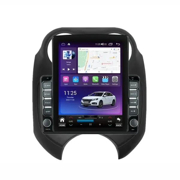 Navigatie dedicata cu Android Nissan Micra IV 2010 - 2013, 8GB RAM, Radio GPS Dual Zone, Touchscreen IPS 9.7" HD tip Tesla, Internet Wi-Fi si slot SIM 4G, Bluetooth, MirrorLink, USB